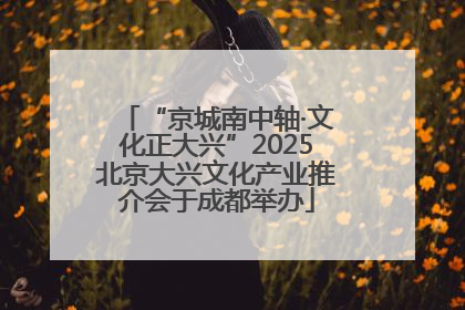 “京城南中轴·文化正大兴”2025北京大兴文化产业推介会于成都举办