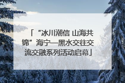 “冰川潮信 山海共锦”海宁—黑水交往交流交融系列活动启幕