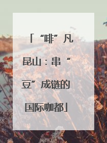 “啡”凡昆山：串“豆”成链的国际咖都