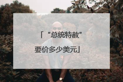 “总统特赦”要价多少美元