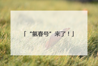 “氢春号”来了！