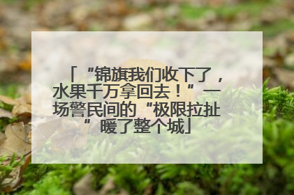 “锦旗我们收下了，水果千万拿回去！”一场警民间的“极限拉扯”暖了整个城