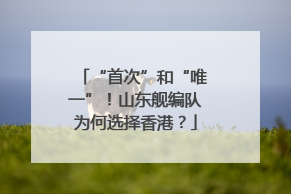 “首次”和“唯一”！山东舰编队为何选择香港？