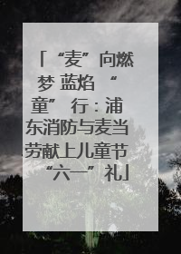 “麦”向燃梦 蓝焰 “童” 行：浦东消防与麦当劳献上儿童节“六一”礼
