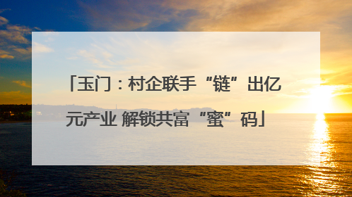 玉门：村企联手“链”出亿元产业 解锁共富“蜜”码
