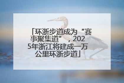 环浙步道成为“赛事聚集道”，2025年浙江将建成一万公里环浙步道