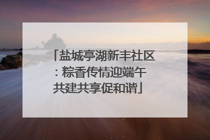 盐城亭湖新丰社区：粽香传情迎端午 共建共享促和谐