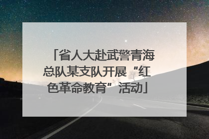 省人大赴武警青海总队某支队开展“红色革命教育”活动
