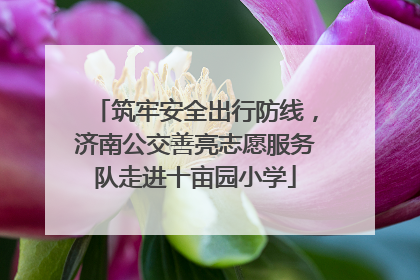 筑牢安全出行防线，济南公交善亮志愿服务队走进十亩园小学
