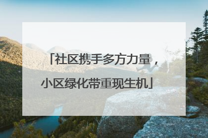 社区携手多方力量，小区绿化带重现生机