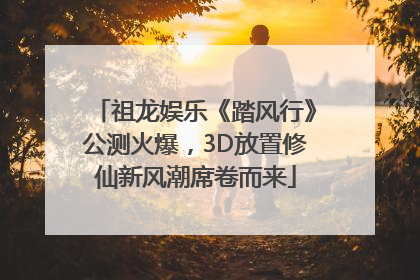 祖龙娱乐《踏风行》公测火爆，3D放置修仙新风潮席卷而来