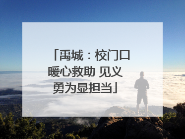 禹城：校门口暖心救助 见义勇为显担当