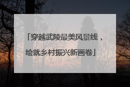 穿越武陵最美风景线，绘就乡村振兴新画卷