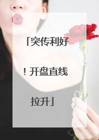 突传利好！开盘直线拉升