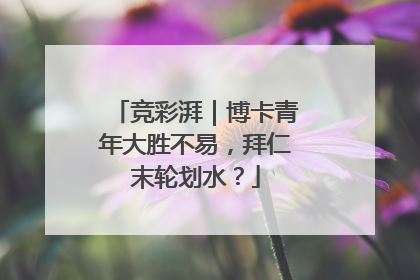 竞彩湃｜博卡青年大胜不易，拜仁末轮划水？