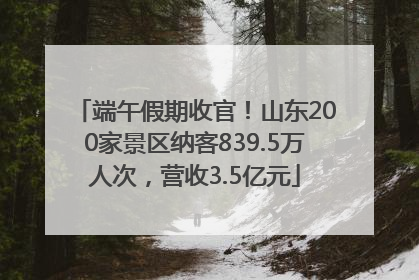 端午假期收官！山东200家景区纳客839.5万人次，营收3.5亿元