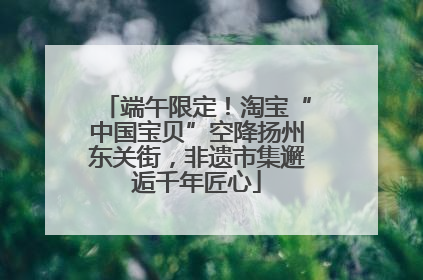 端午限定！淘宝“中国宝贝”空降扬州东关街，非遗市集邂逅千年匠心