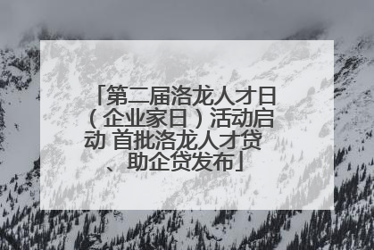 第二届洛龙人才日（企业家日）活动启动 首批洛龙人才贷、助企贷发布