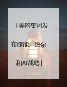 美的集团发布储能、热泵和AI战略