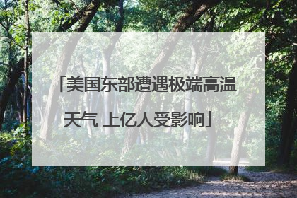 美国东部遭遇极端高温天气 上亿人受影响