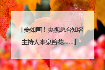 美如画！央视总台知名主持人来泉簪花……