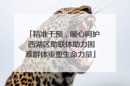 精准干预，暖心呵护 西湖区助联体助力困难群体重塑生命力量