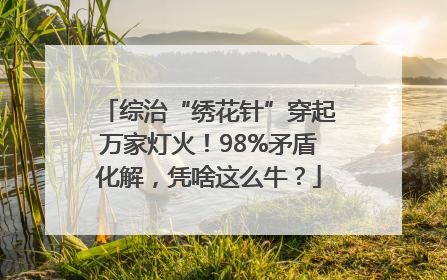 综治“绣花针”穿起万家灯火！98%矛盾化解，凭啥这么牛？