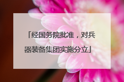 经国务院批准，对兵器装备集团实施分立