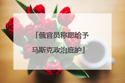 俄官员称愿给予马斯克政治庇护