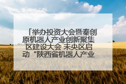 举办投资大会暨秦创原机器人产业创新聚集区建设大会 未央区启动“陕西省机器人产业聚集区”建设