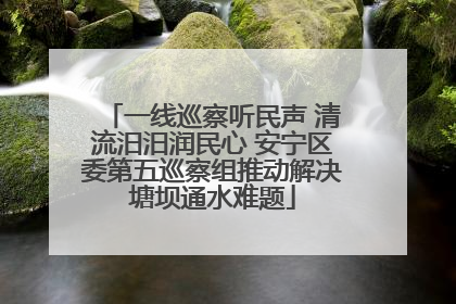 一线巡察听民声 清流汨汨润民心 安宁区委第五巡察组推动解决塘坝通水难题