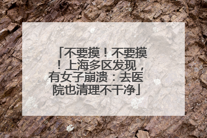 不要摸！不要摸！上海多区发现，有女子崩溃：去医院也清理不干净