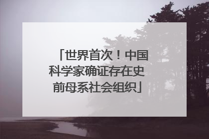 世界首次！中国科学家确证存在史前母系社会组织