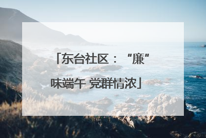 东台社区：“廉”味端午 党群情浓