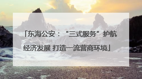 东海公安：“三式服务”护航经济发展 打造一流营商环境