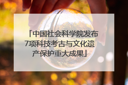 中国社会科学院发布7项科技考古与文化遗产保护重大成果
