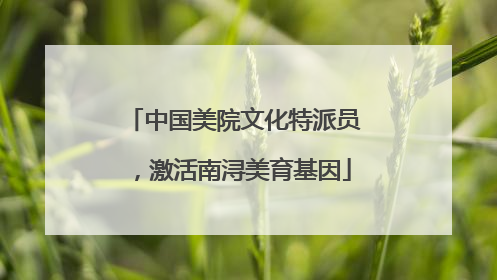 中国美院文化特派员，激活南浔美育基因
