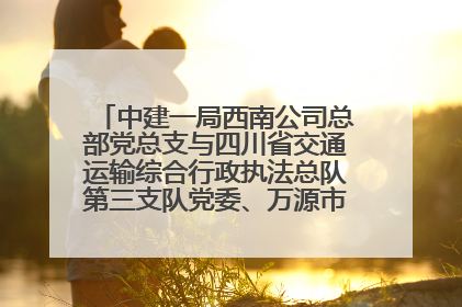中建一局西南公司总部党总支与四川省交通运输综合行政执法总队第三支队党委、万源市草坝镇莲花院村党支部开展党建联建