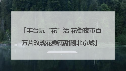 丰台玩“花”活 花街夜市百万片玫瑰花瓣雨甜翻北京城