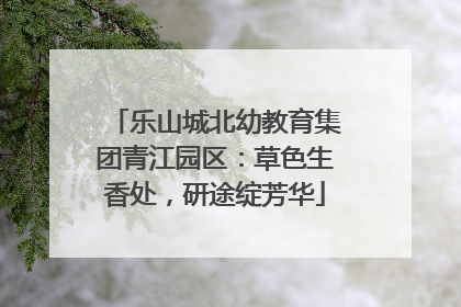 乐山城北幼教育集团青江园区：草色生香处，研途绽芳华