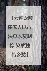 云南龙陵傣家人以古法草木灰制粽 染就独特乡愁