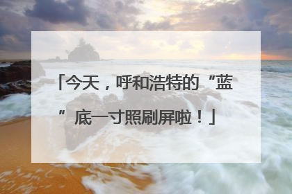 今天，呼和浩特的“蓝”底一寸照刷屏啦！