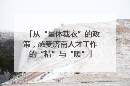 从“量体裁衣”的政策，感受济南人才工作的“精”与“暖”