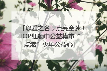 以爱之名，点亮童梦！TOP红领巾公益集市“点燃”少年公益心