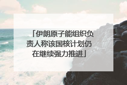 伊朗原子能组织负责人称该国核计划仍在继续强力推进