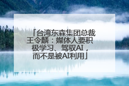 台湾东森集团总裁王令麟：媒体人要积极学习、驾驭AI，而不是被AI利用