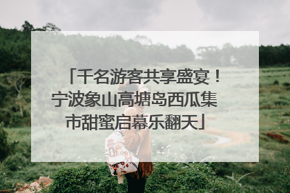 千名游客共享盛宴！宁波象山高塘岛西瓜集市甜蜜启幕乐翻天
