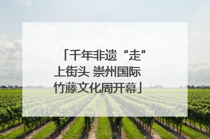 千年非遗“走”上街头 崇州国际竹藤文化周开幕