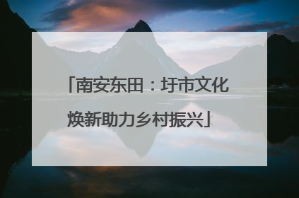 南安东田：圩市文化焕新助力乡村振兴