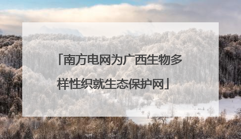 南方电网为广西生物多样性织就生态保护网